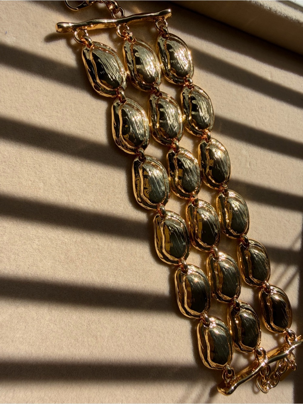 Gold  Statement Link Bracelet